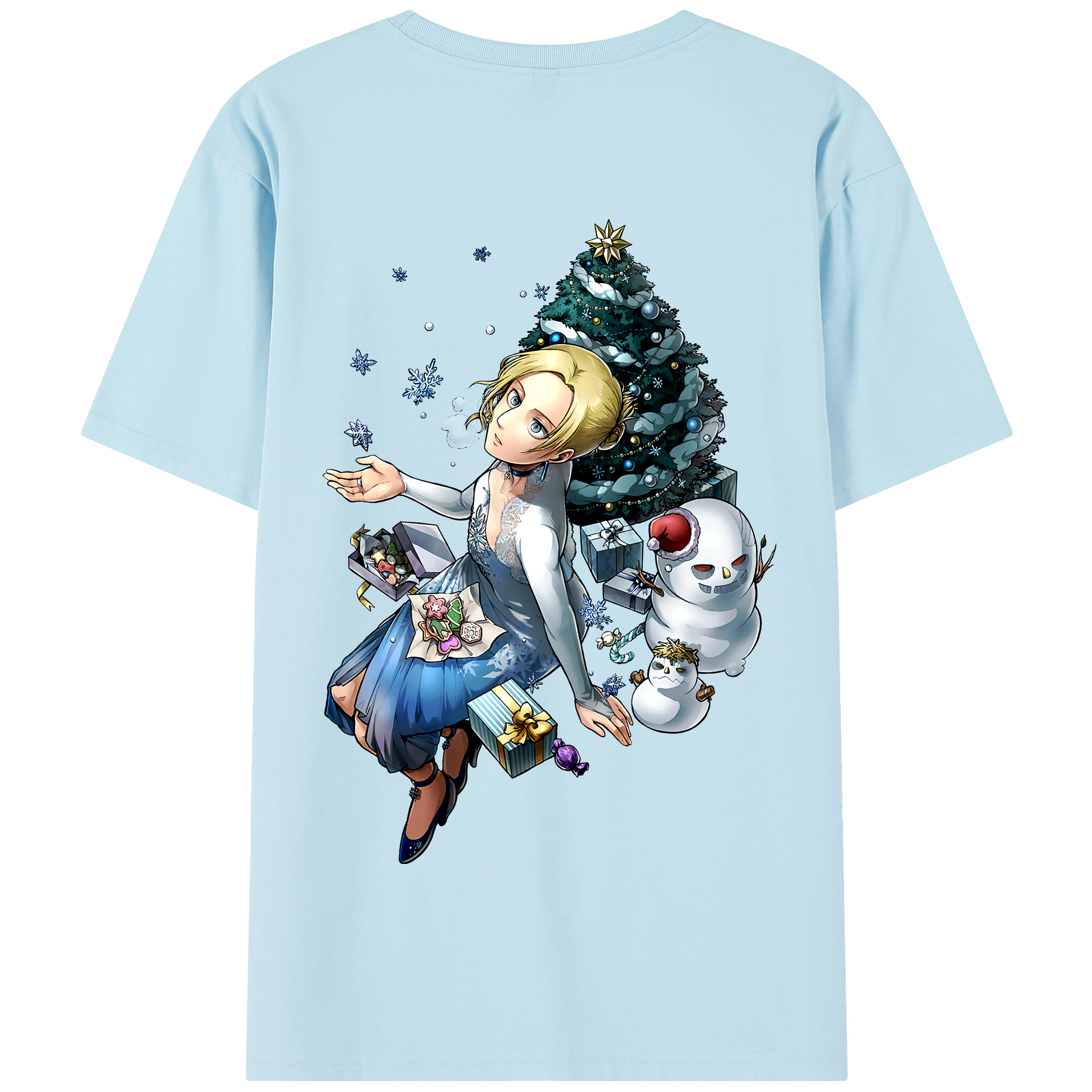 （画像用） 進撃の巨人 アニ・レオンハート Attack on Titan Annie Leonhart 綿100％半袖Tシャツ（背面プリント）